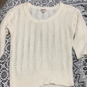 Cream Crochet Sweater